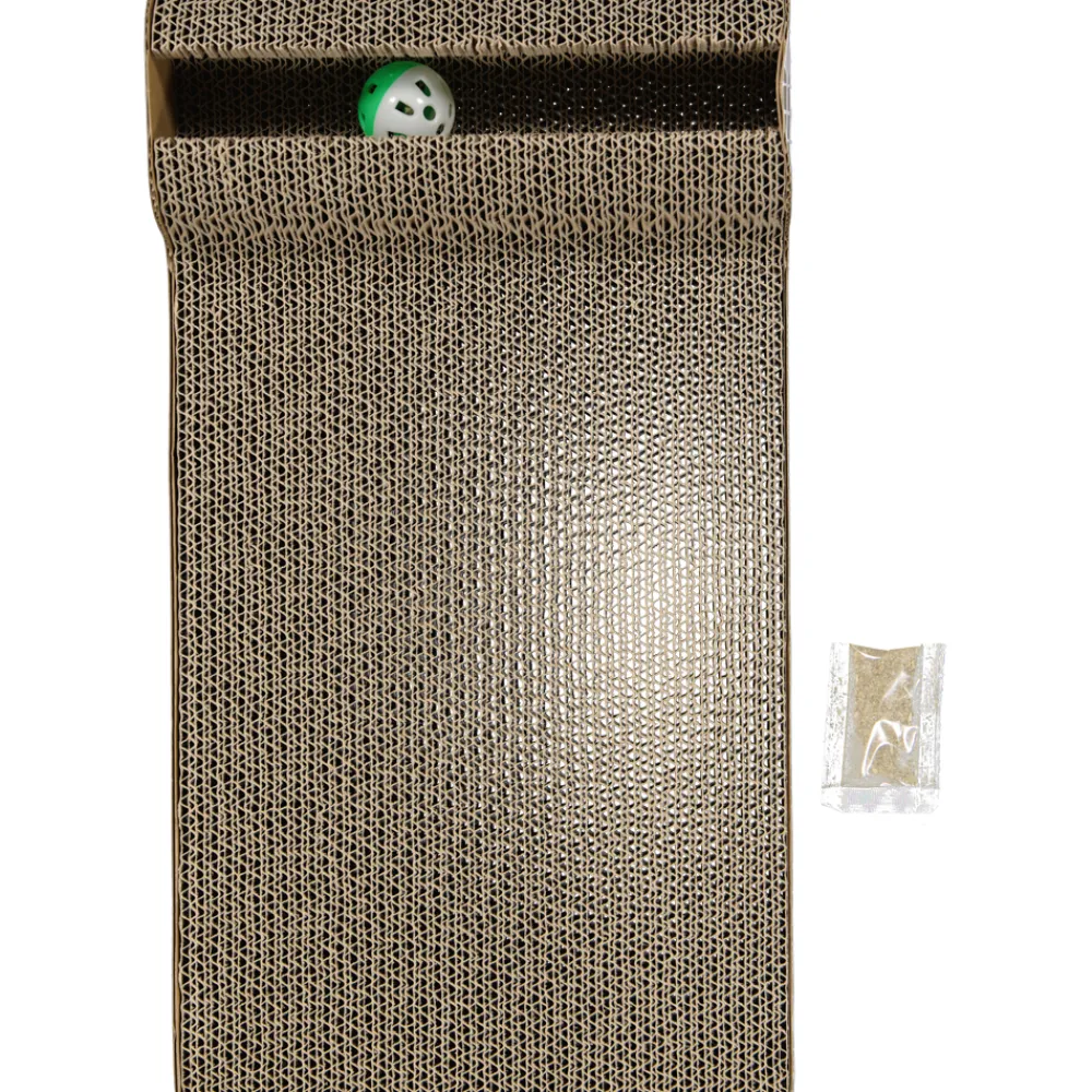 Zeeman Huisdieren^Katten-krabmat met bal - Bruin