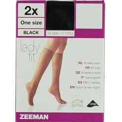 Zeeman Kniekousen|Basics^Kniekousen - Zwart